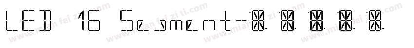 LED 16 Segment字体转换